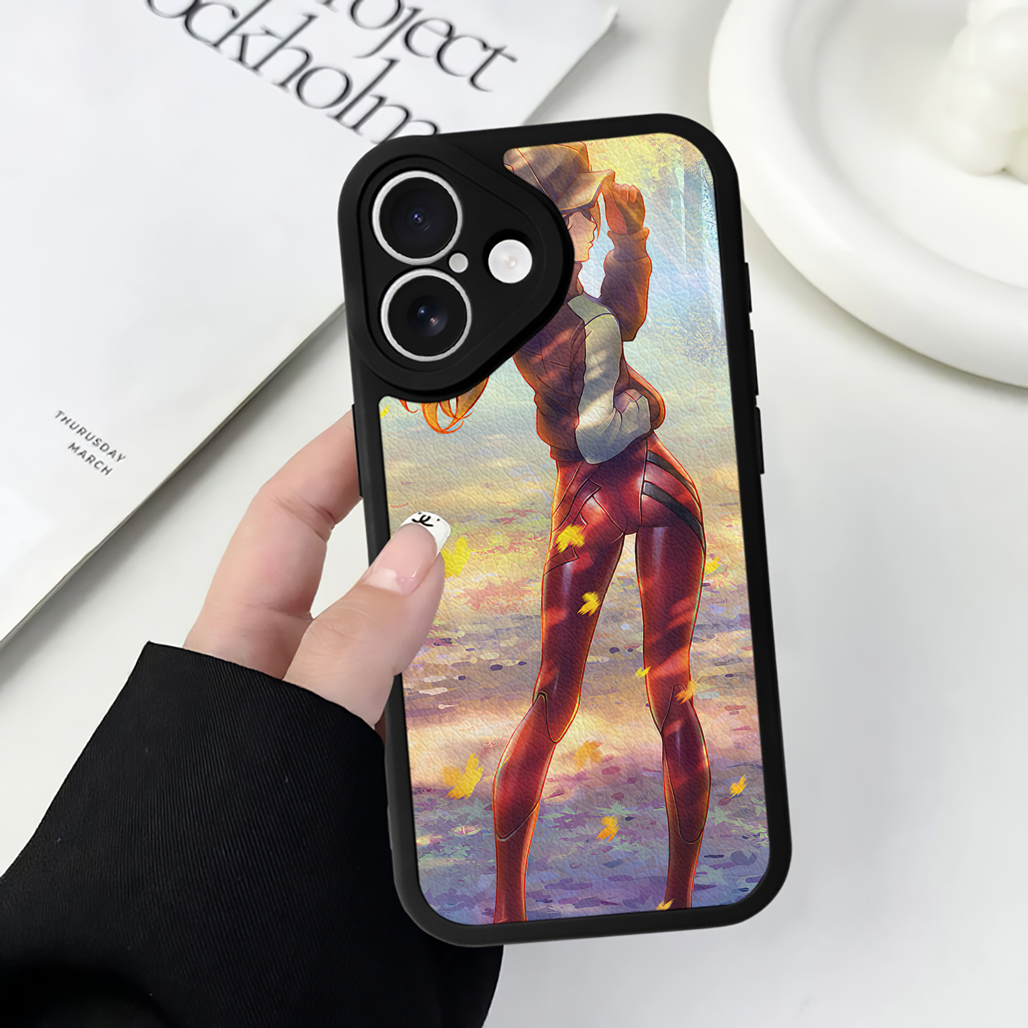 （画像用） EVA 新世紀エヴァンゲリオン 【iPhone 16シリーズ対応】シリコンスマホケース（レザー調） 材質：シリコン